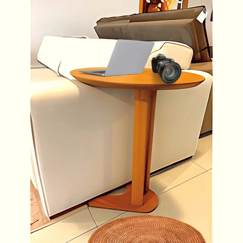 Mesa Lateral de Apoio para Decoração e Notebook em MDF