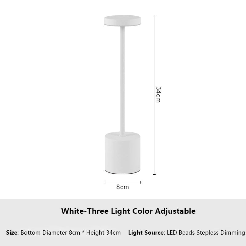 Luminária de Mesa LED Recarregável com Toque