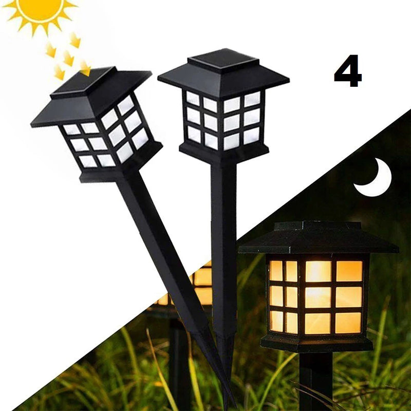 Kit de Luminária Solar Espeto de Jardim LED – Decoração Recarregável no Sol (1 a 6 Unidades)